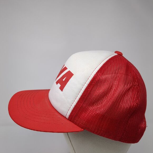 TWA Snapback Mesh Back Trucker Hat Red M/L Adjustable Colorblock - Picture 3 of 9